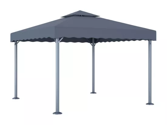 Tonnelle avec guirlande lumineuse LED 300x300 cm Anthracite
