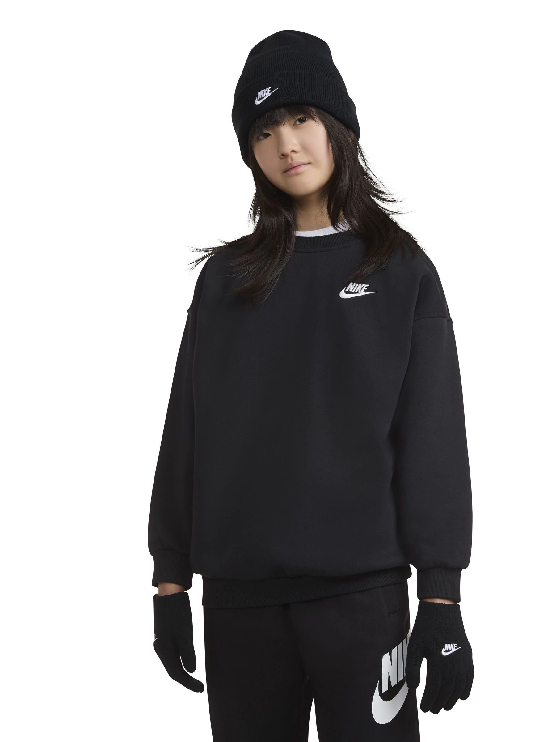 Zwart - Nike Club Beanie and Glove Set