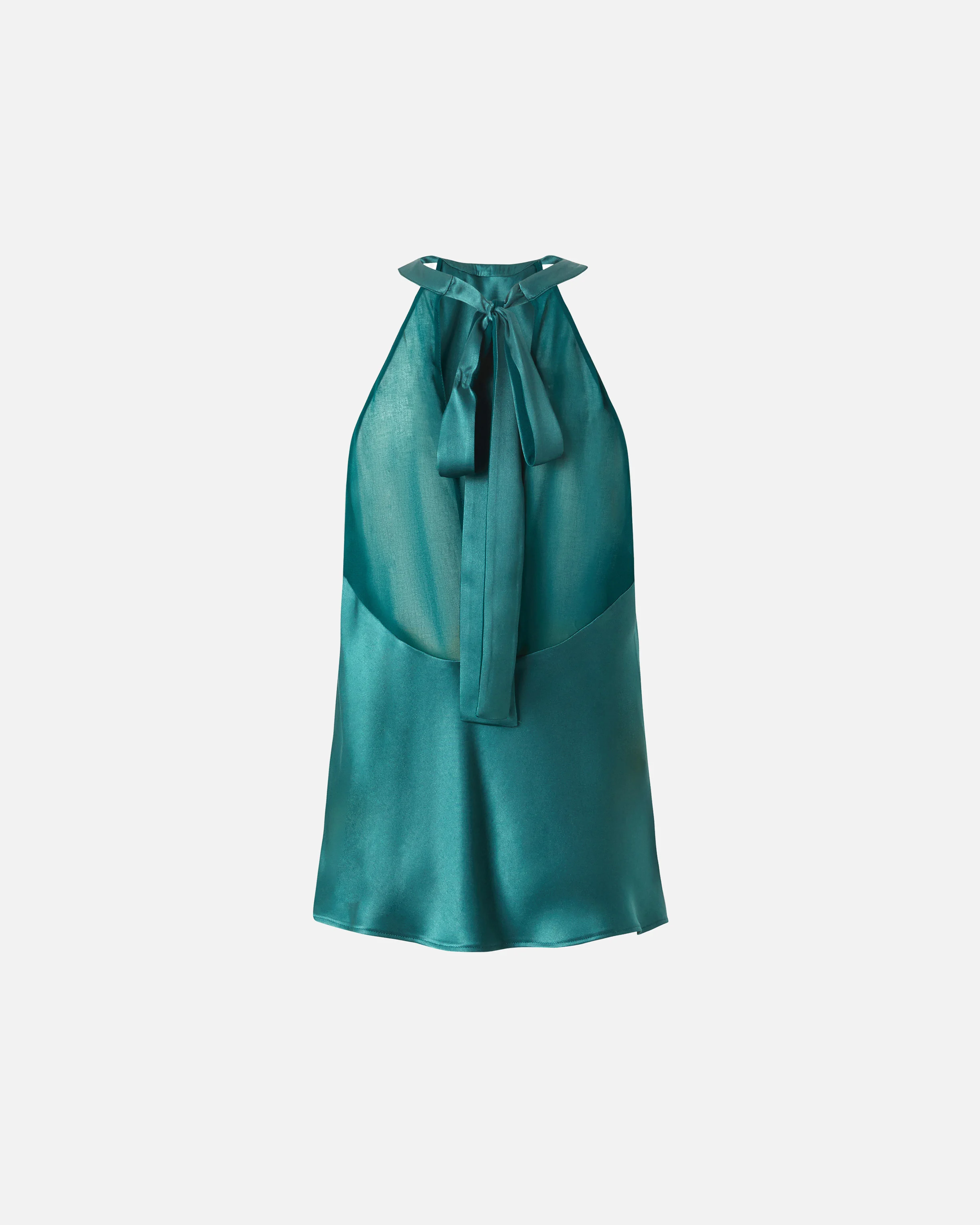Top avec nœud et crêpe georgette | Vert