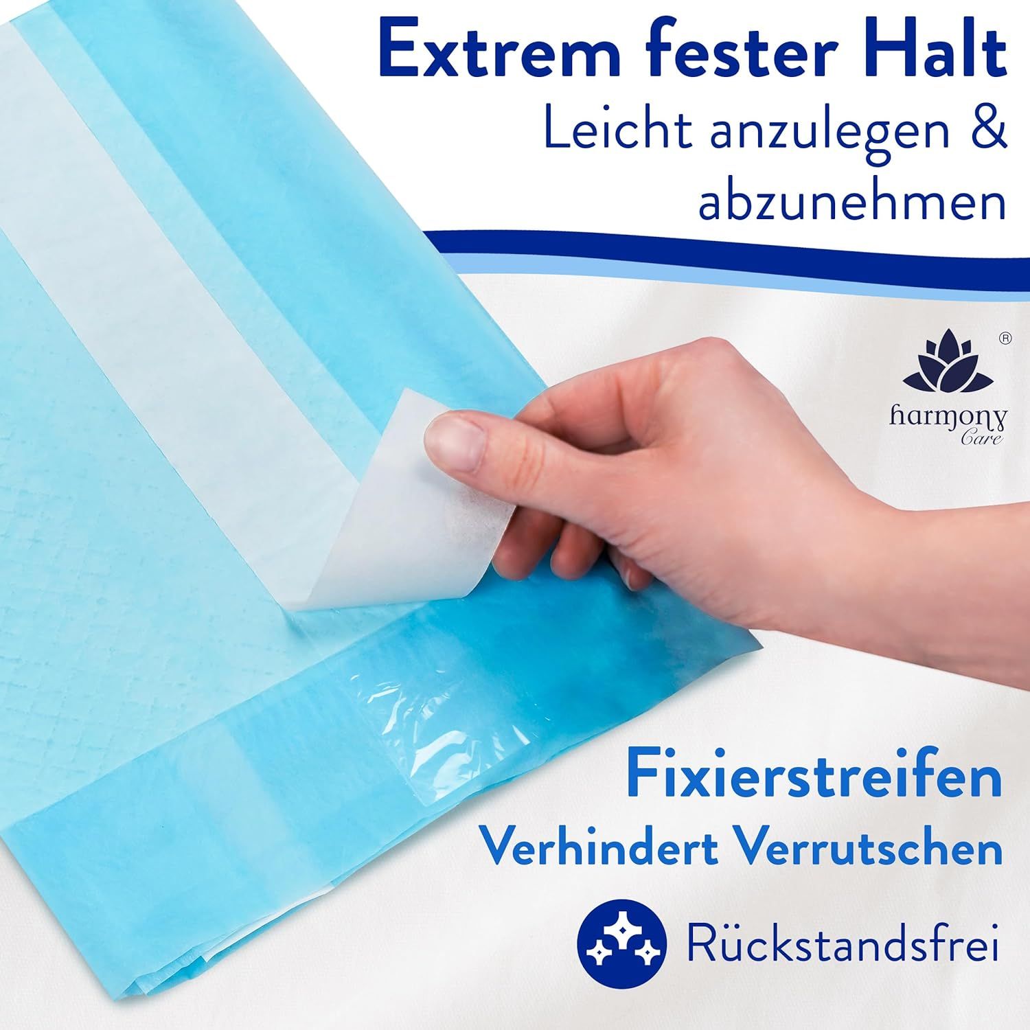 Harmony Care® rutschfeste Inkontinenz Bettunterlage einweg