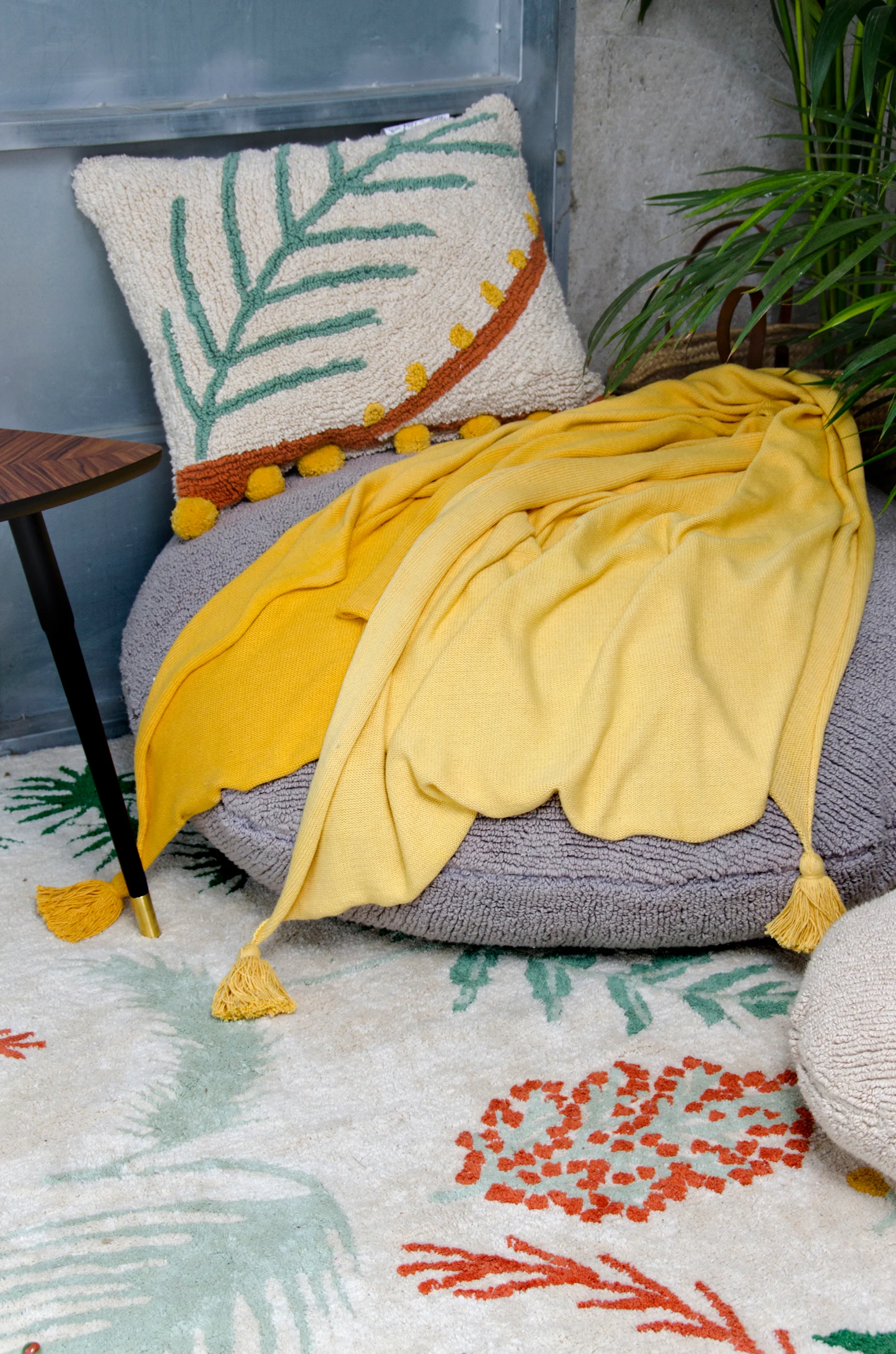 PLANTES - Coussin en coton | Multicolore