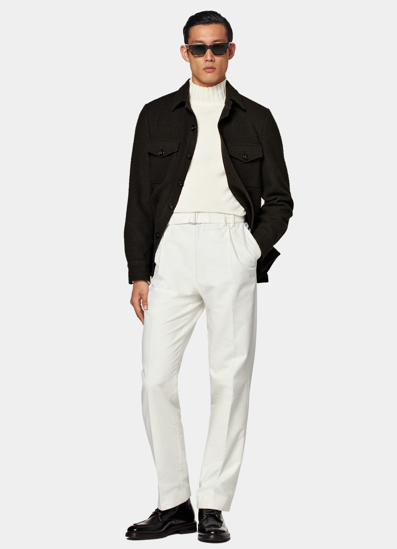 Veste chemise William marron foncé