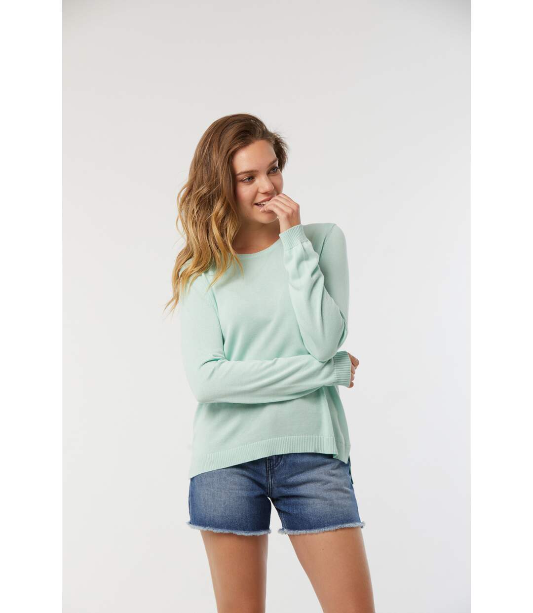 Pull manches longues viscose regular CLAIRA