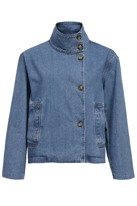 Object blauwe dames jas
