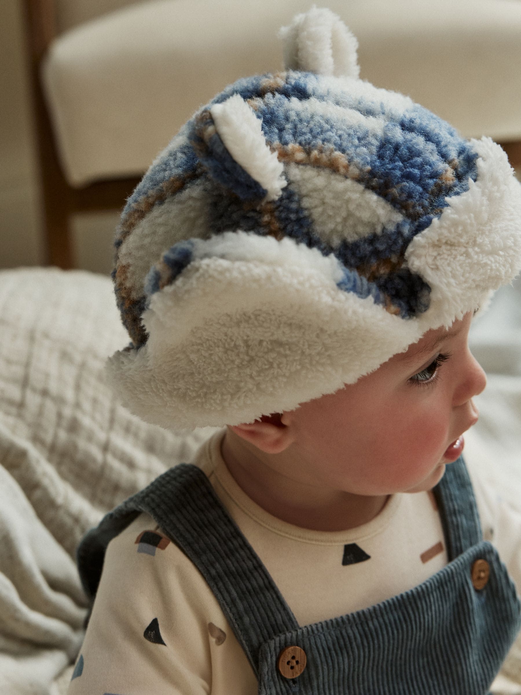 Blauw - Baby Borg Traper Hat (0mths-2yrs)