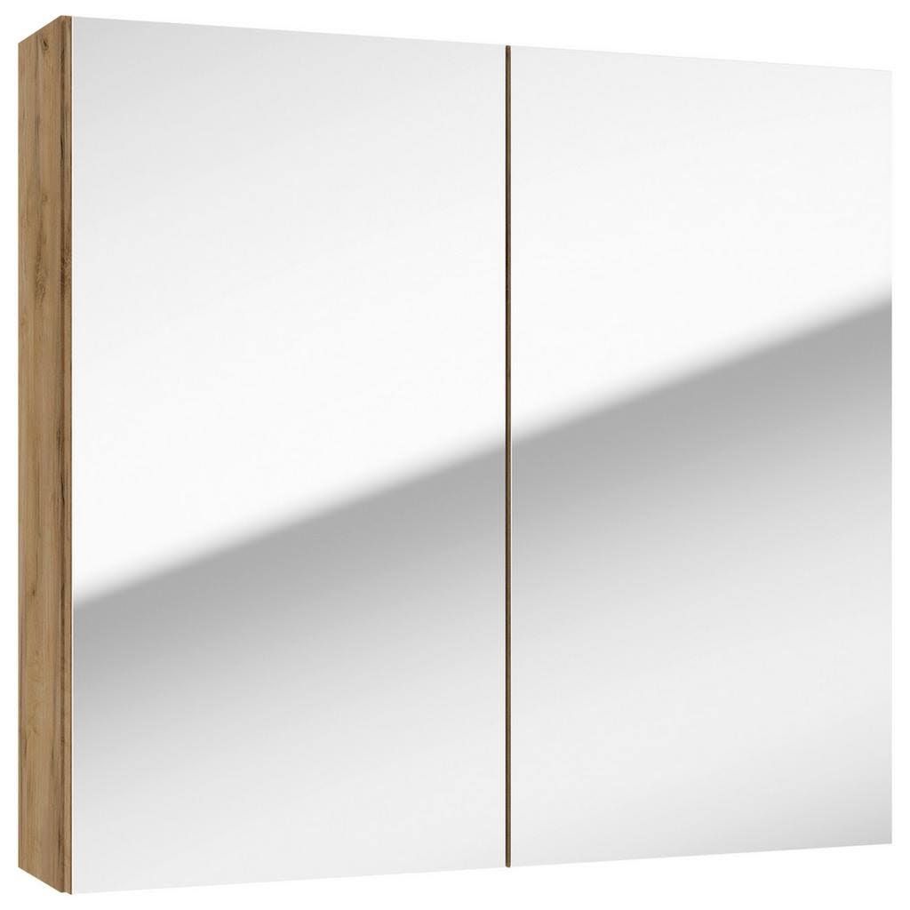 Mid.you Spiegelschrank Glas 2 Fächer