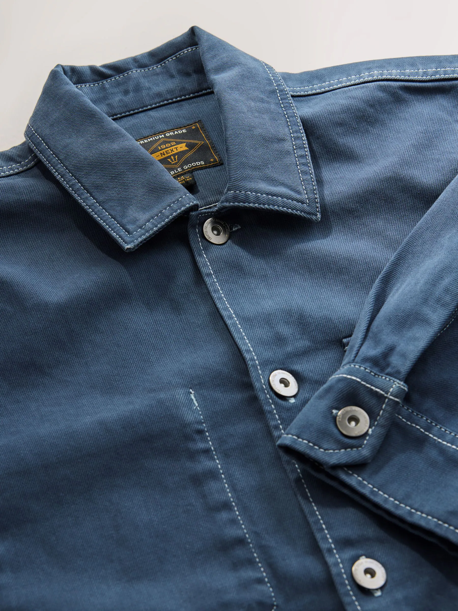 Donkerblauw - Canvas Shacket Overshirt