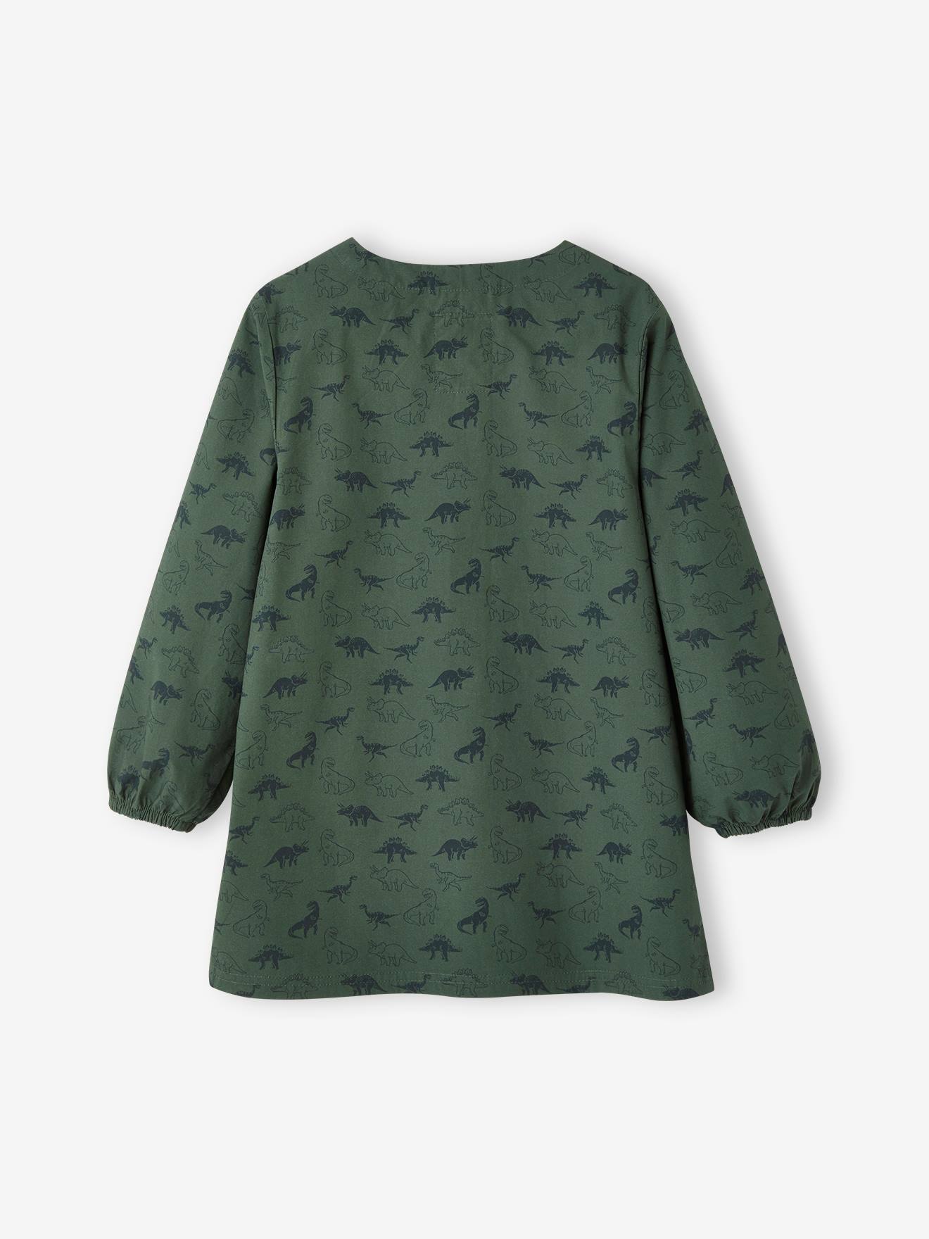 Babador de dinossauro personalizável para menino, verde pinho