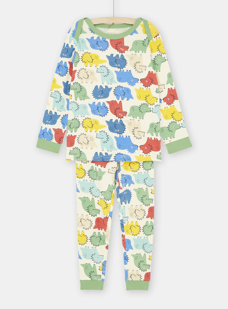 Pyjama beige à imprimé dinosaures garçon
