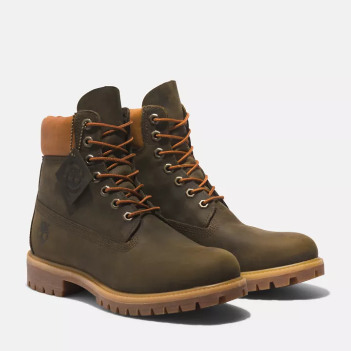 Bota Timberland Premium de 6 polegadas para homem na cor verde escura