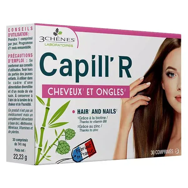 Les 3 Chênes Beauty Nails & Hair Capill'R Cabelo e Unhas 30 comprimidos