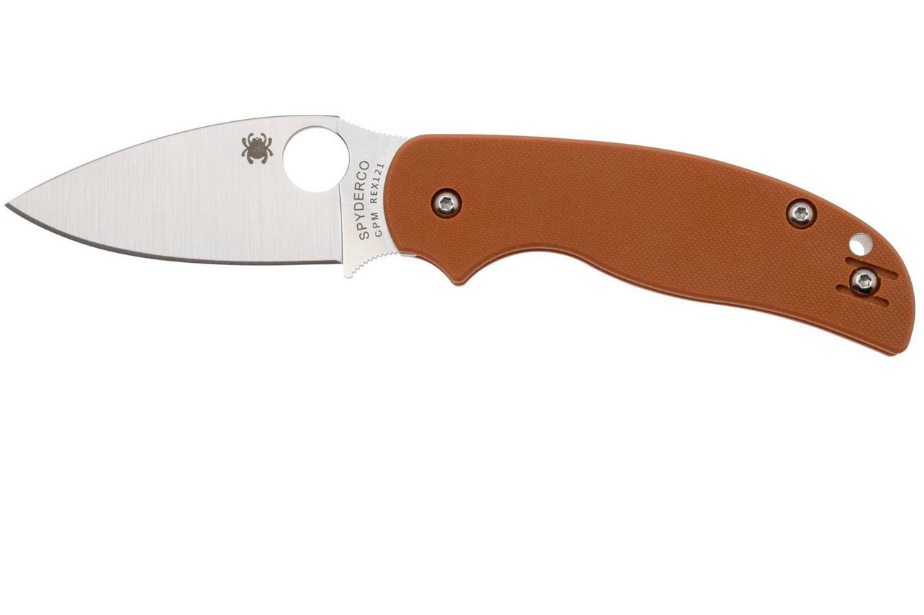 Spyderco Sage 5 CPM REX 121 C123GBORP Burnt Orange G10 zakmes