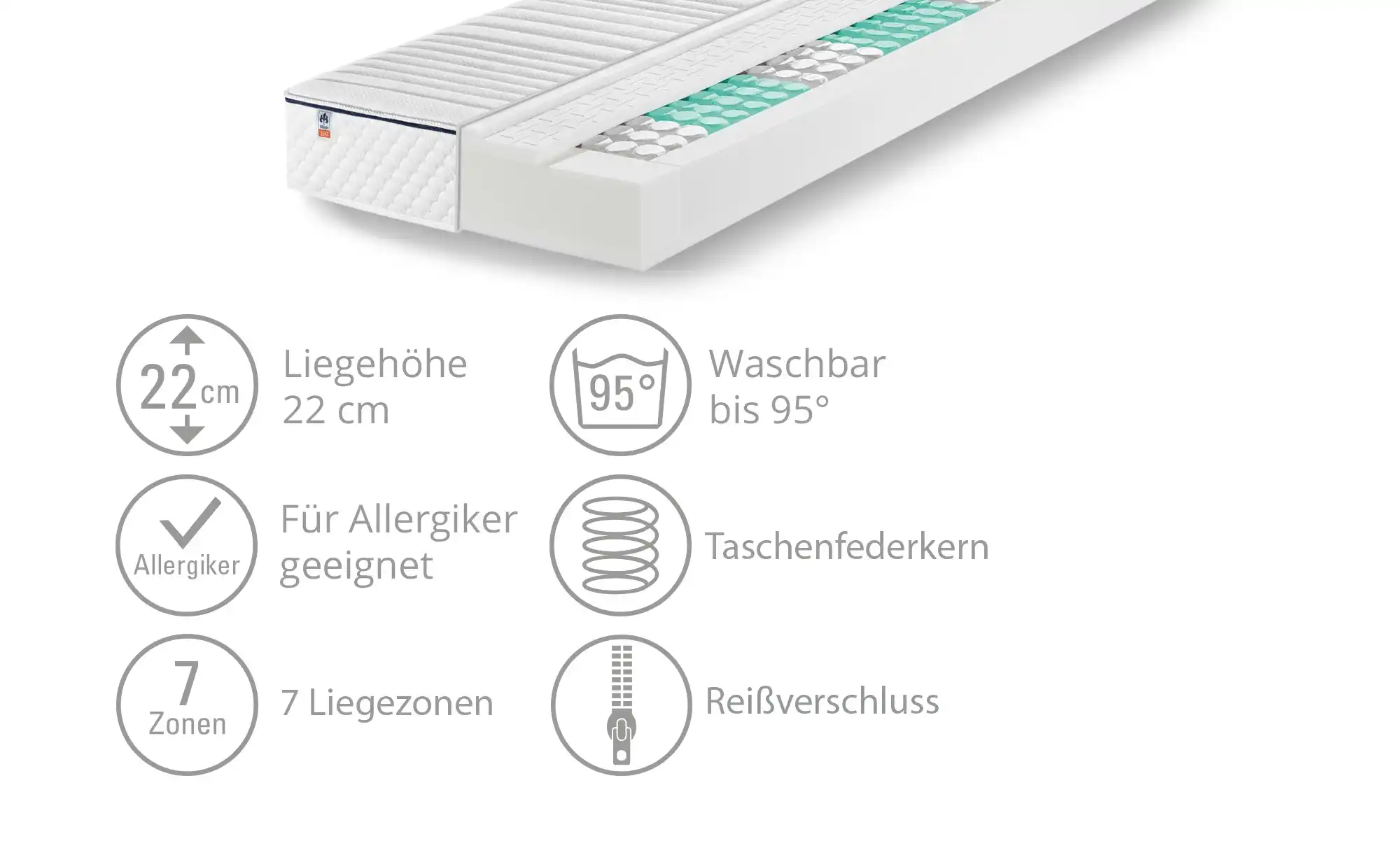 IRISETTE Taschenfederkernmatratze