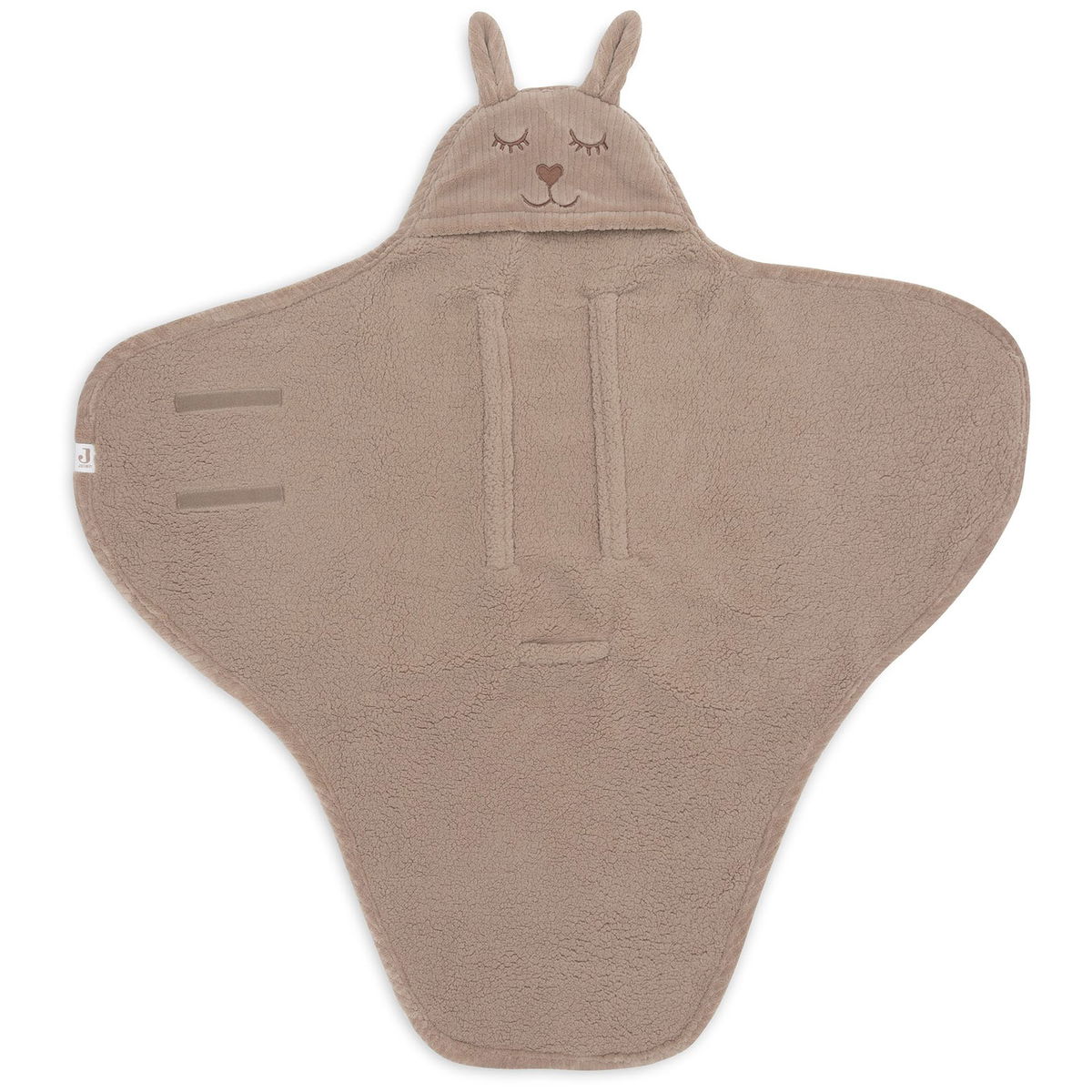JolleinJollein   Einschlagdecke für Babyschale cloudy rib milky coffee