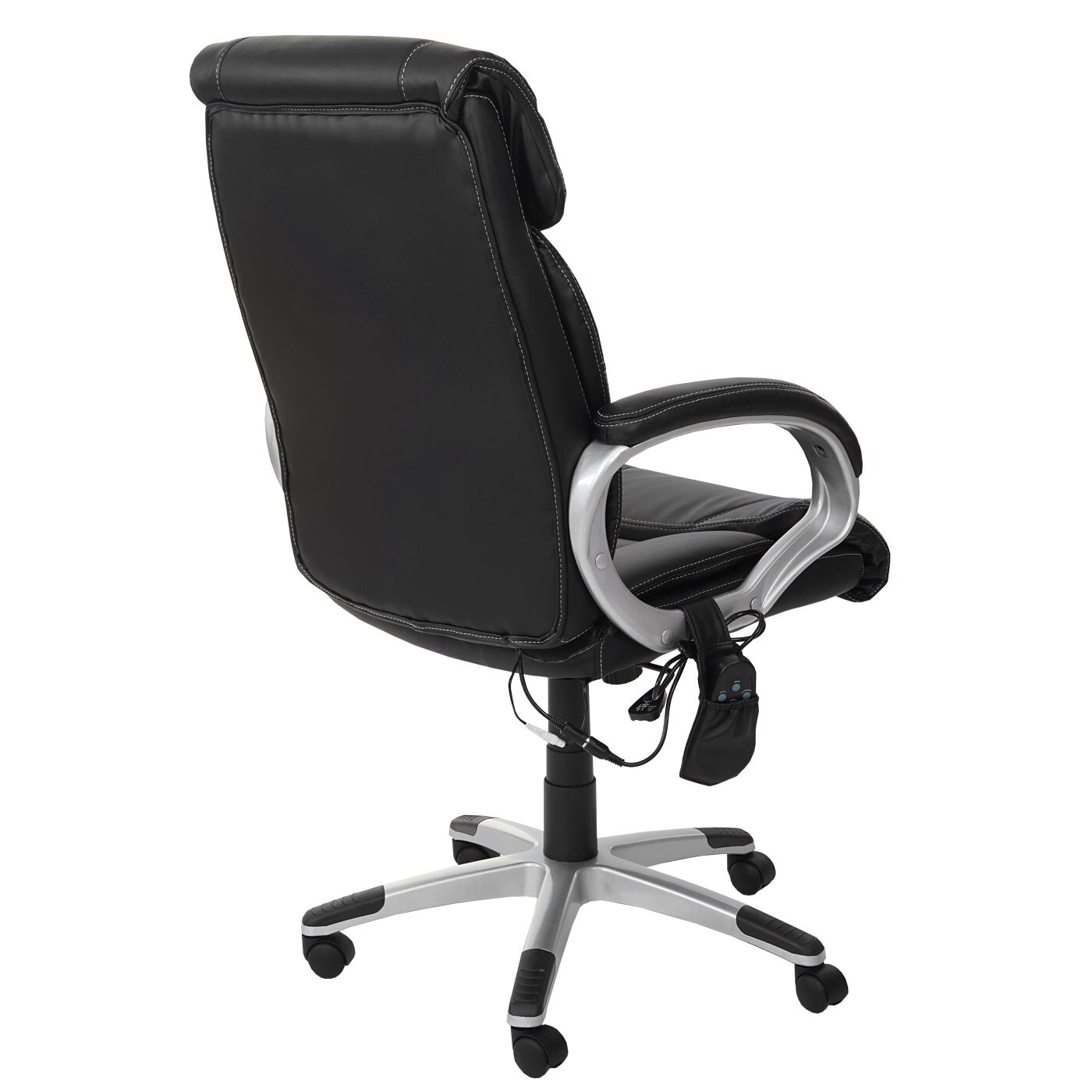 Massage-Bürostuhl MCW-A71, Drehstuhl Chefsessel, Heizfunktion Massagefunktion Kunstleder ~ schwarz