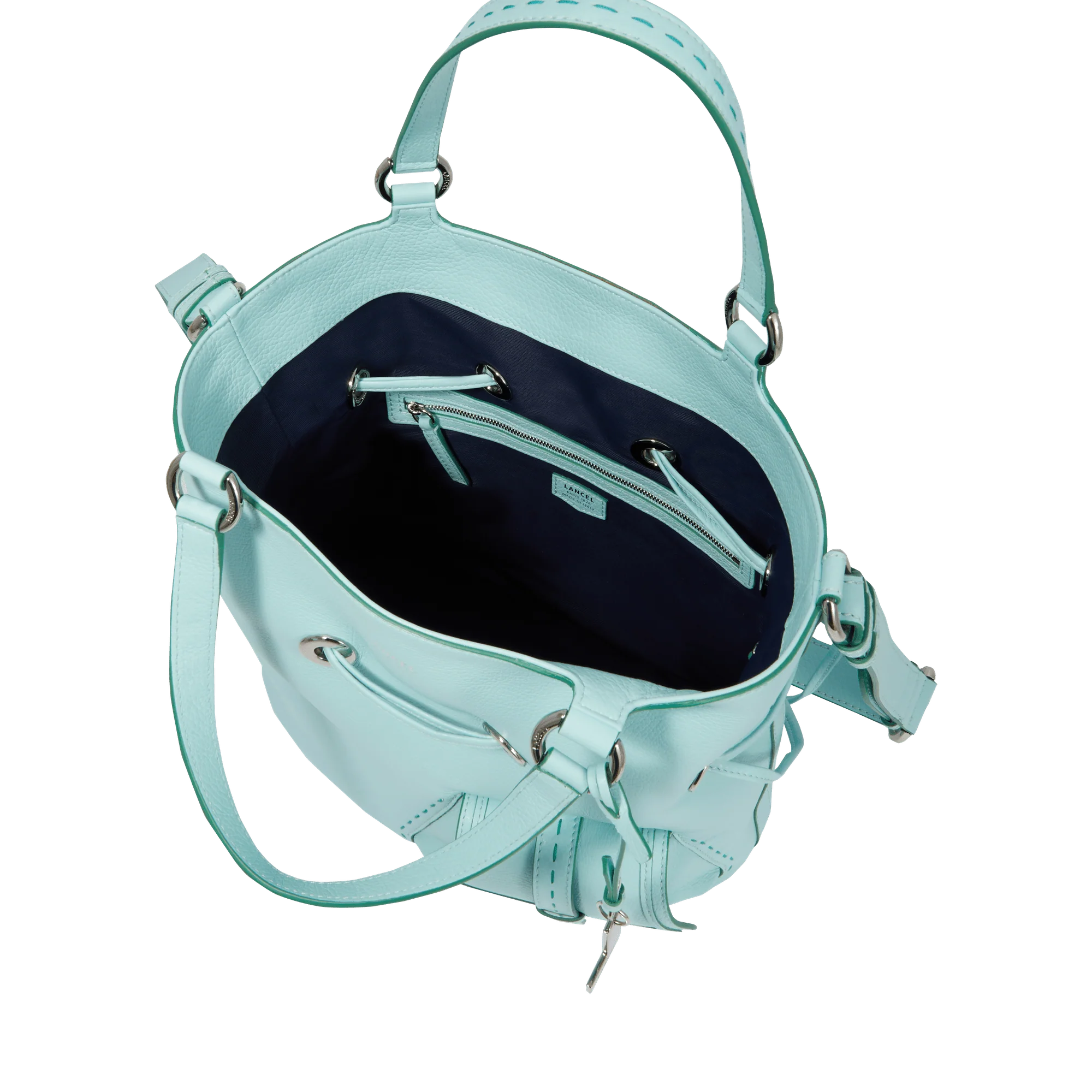 M bucket bag Premier Flirt de Lancel-Menthe/Emeraude