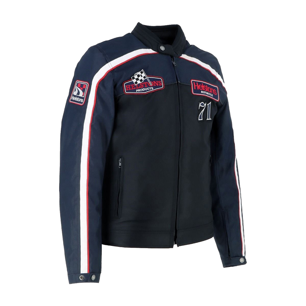 Helstons - Blouson Formula Sport - tissu technique Bleu / Noir / Blanc