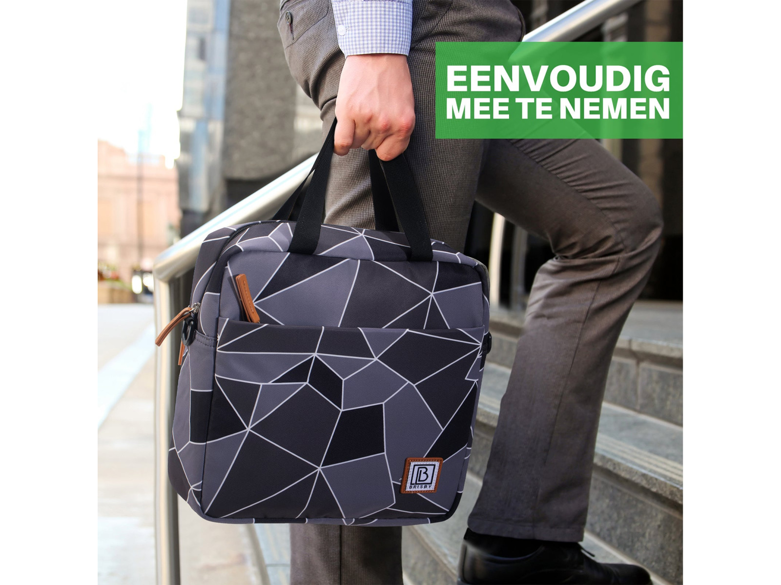Brisby Grijs en Zwart 7 liter koeltas