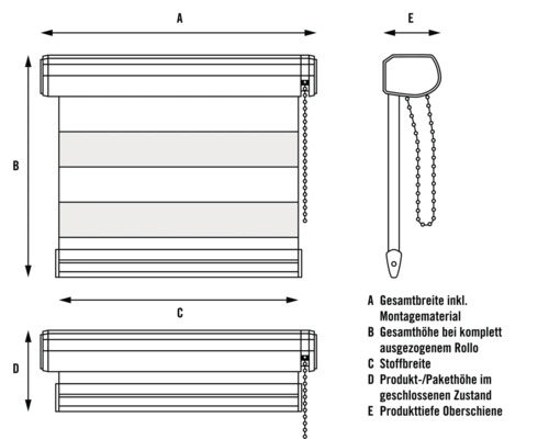 Gardinia dubbel rolgordijn grijs melange 50x180 cm