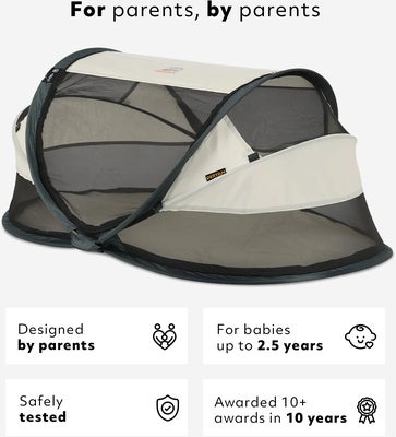 Deryan UV-Telt med Madrass Baby, Luxe Cream