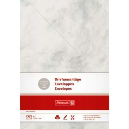 BRUNNEN Briefumschlag Universalpapier C5 grau, 10 Stück