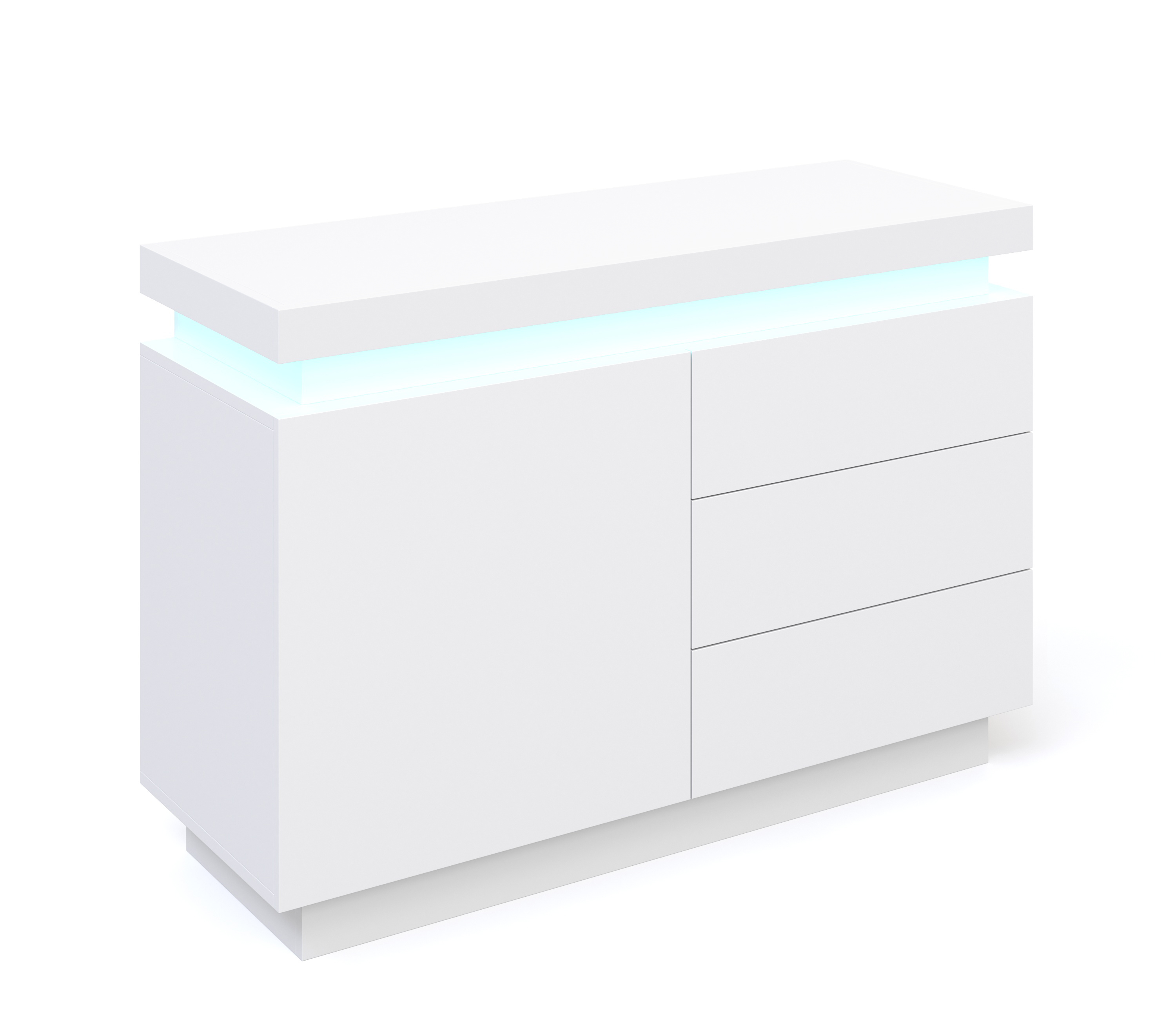 Sideboard LED GIANNI 110 x 75 cm weiss
