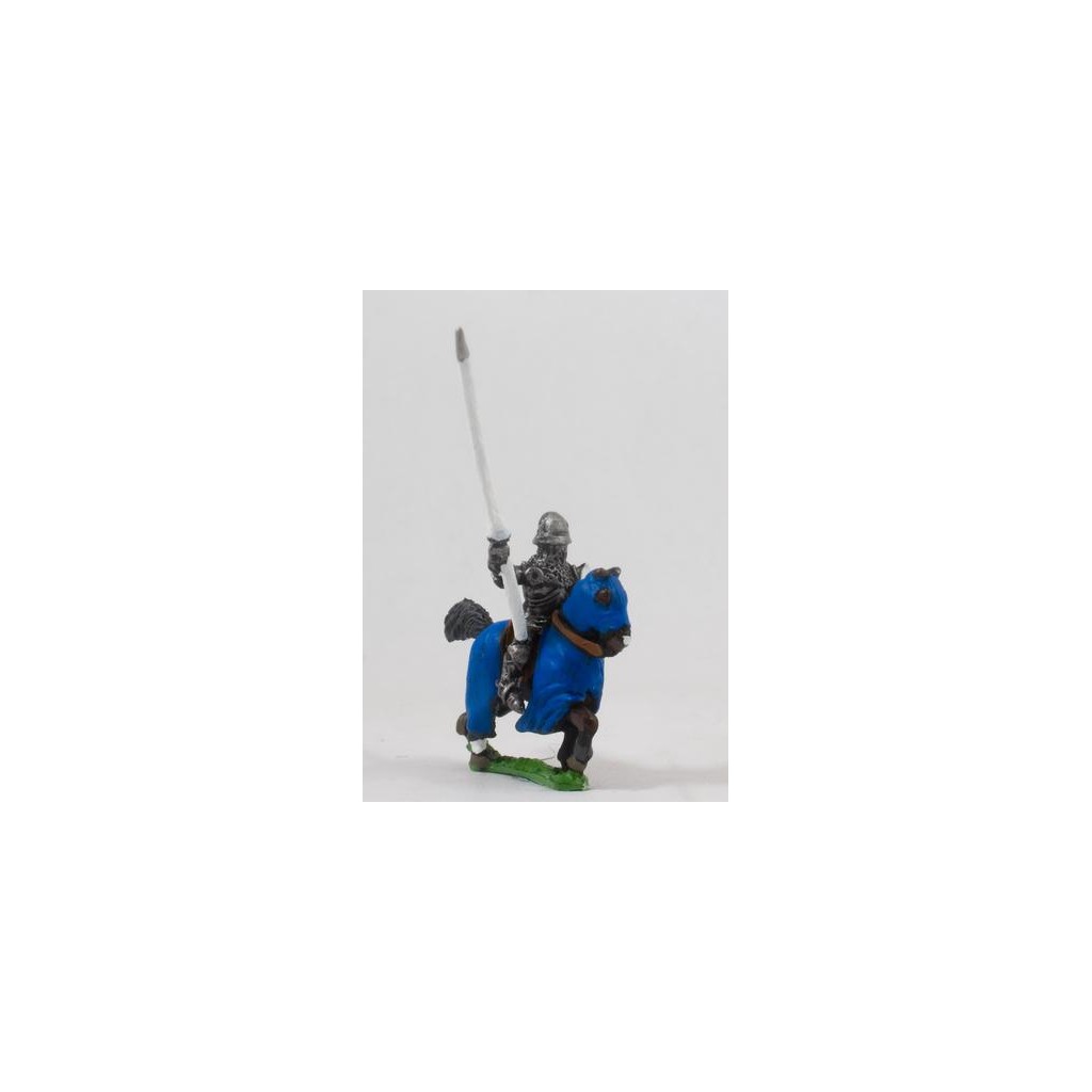 Polish 1350-1480: Mounted Knights, 1400-1480AD with Plate Armour & Shield on Barded Horse