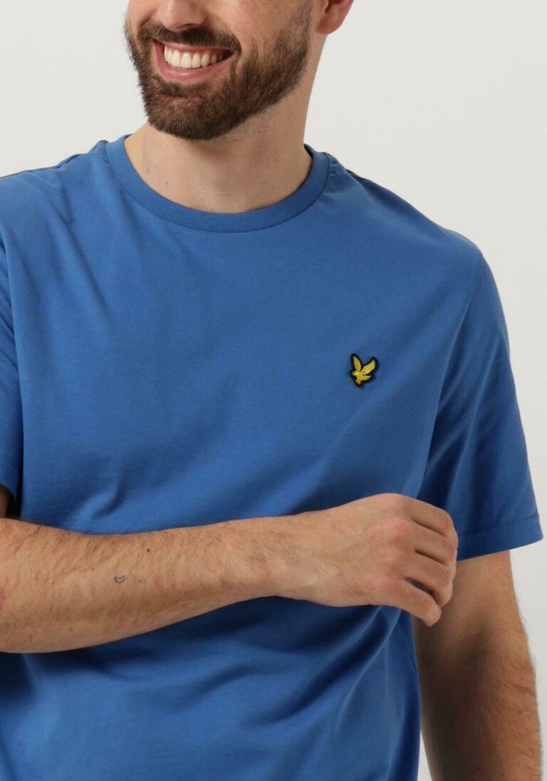 LYLE & SCOTT blauwe lyle & scott t-shirt plain t-shirt