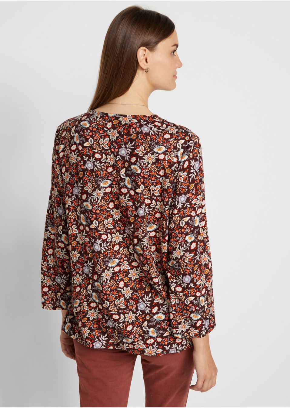 Blouse en viscose avec base élastiquée