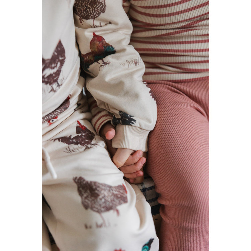 Køb Petit Piao Dusty Rose Striped PPSky L_S Tee