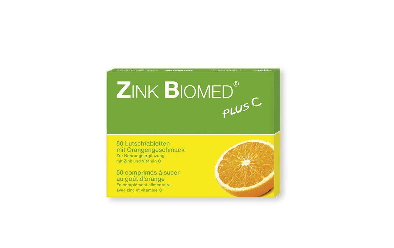 Zink Plus C Orange 50 LutschtablettenNahrungsergänzungsmittel mit Zink