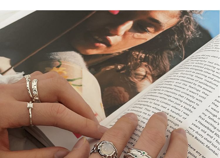 Catharsis - Agaat Sterling Zilveren Ring / Onregelmatige Sterling Zilveren Ring