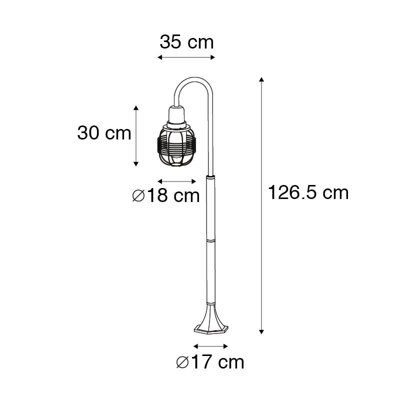 Landelijke buitenlamp, zwart, IP44 - Guardado