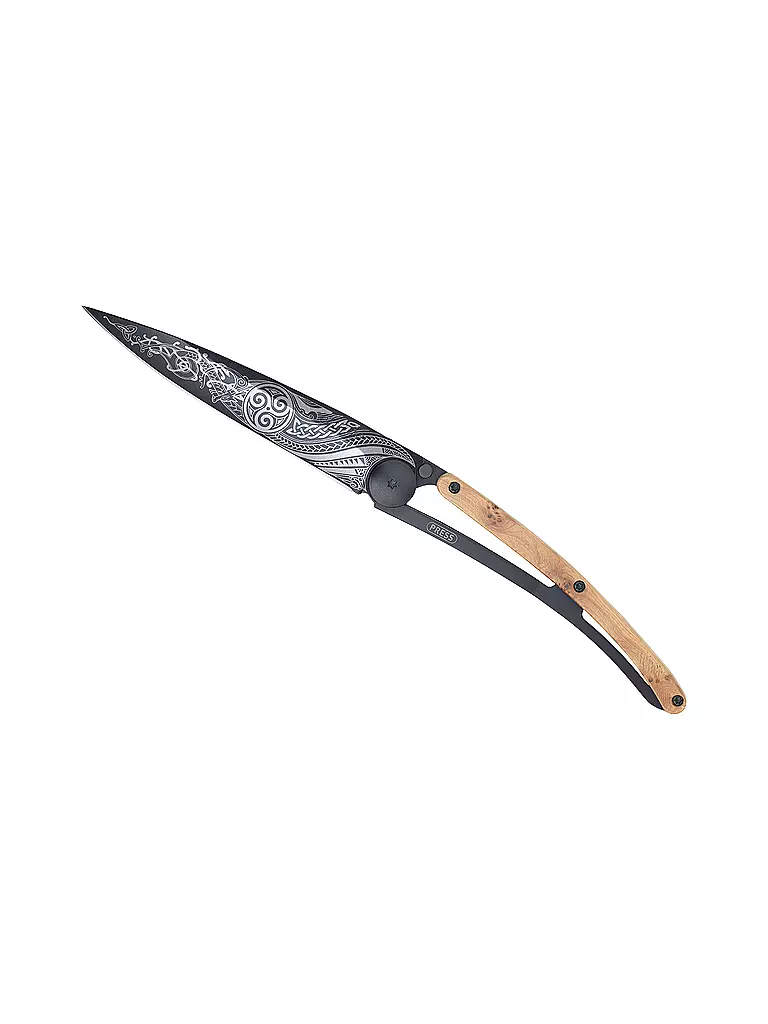 DEEJO Taschenmesser Wacholderholz Schwarz KELTISCH 37G schwarz