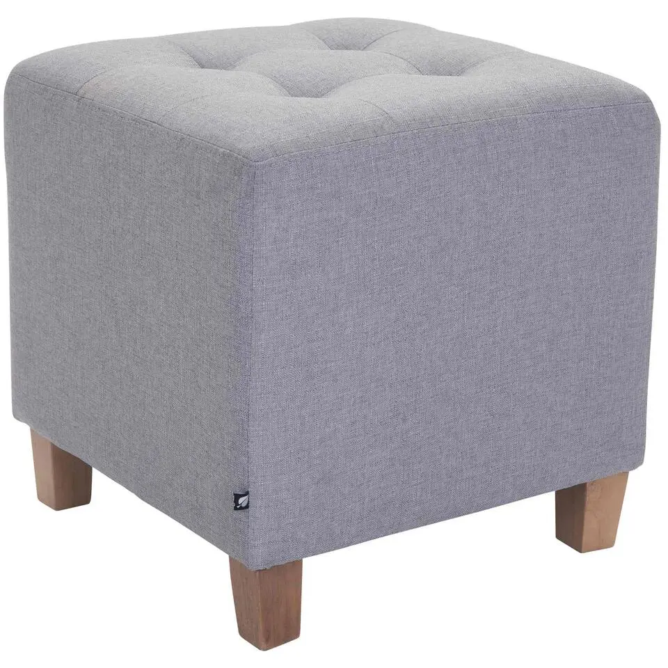 CLP Hocker Pharao antiek licht Frame - Stof - licht grijs