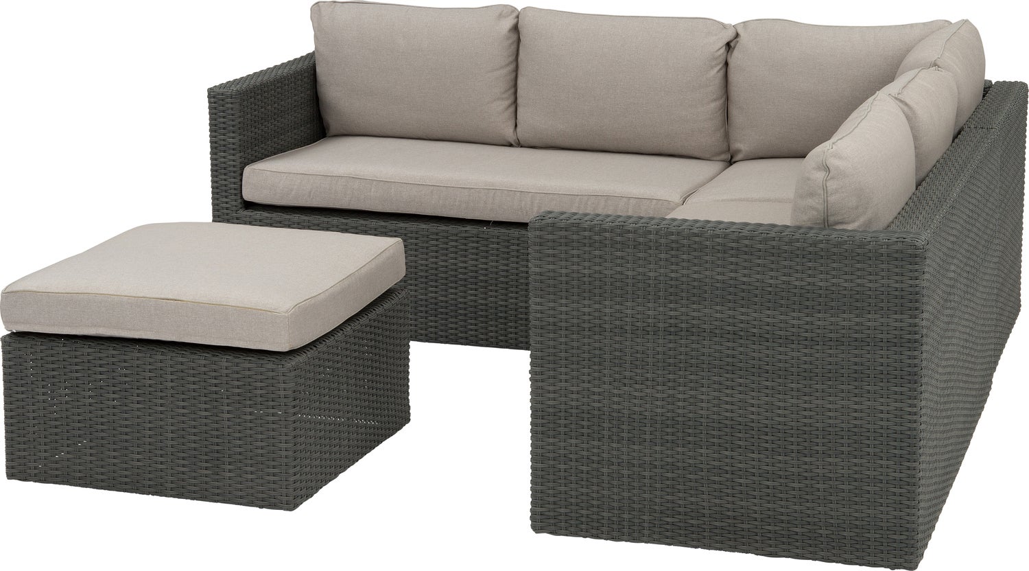 Intratuin 4-zits loungeset Donau antraciet