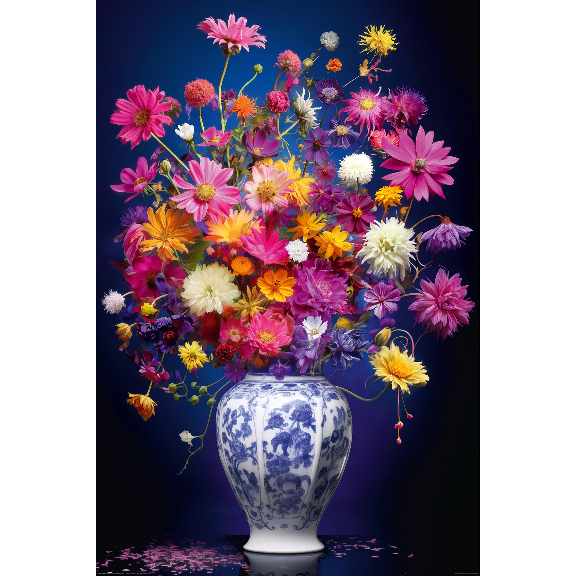Deco-Panel DELFT FLOWERS - 60x90 cm