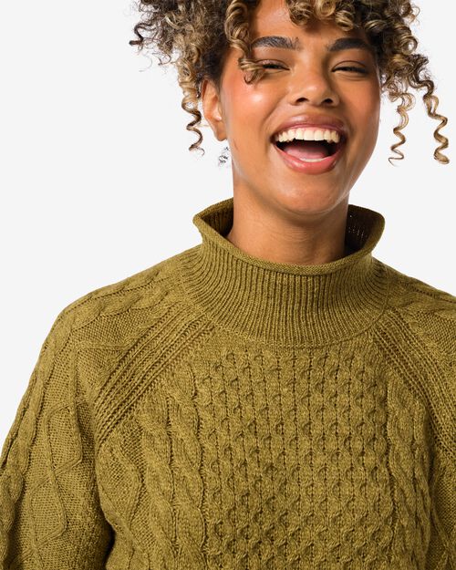 pull en maille femme Zelda vert
