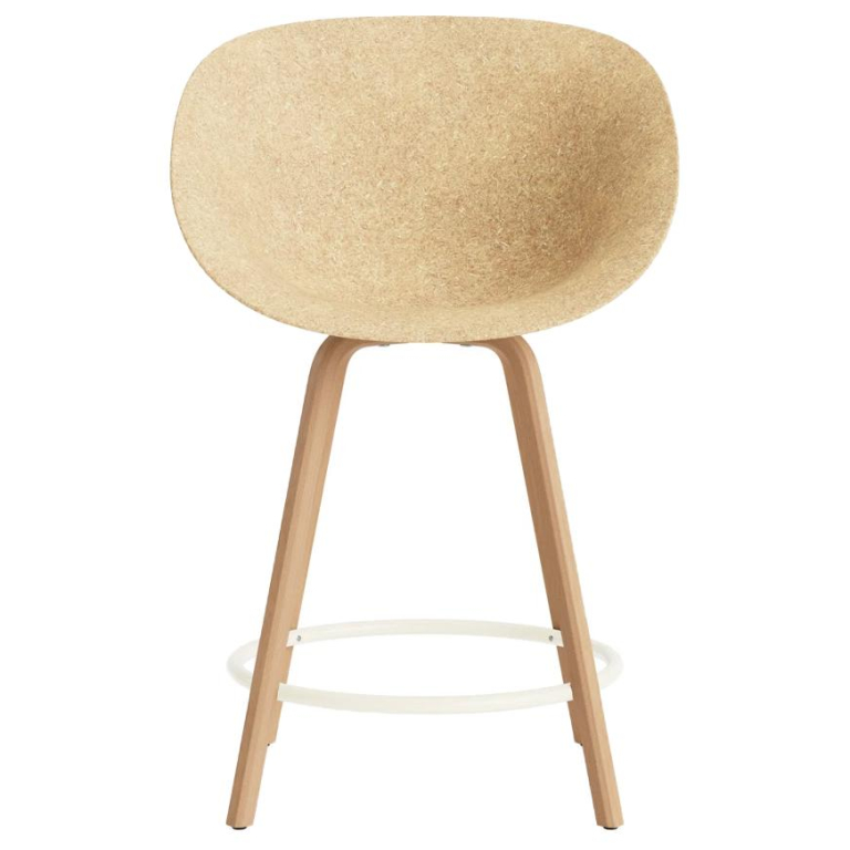 Normann Copenhagen Mat Armchair barkruk 65 cm beuken Cream/Hemp