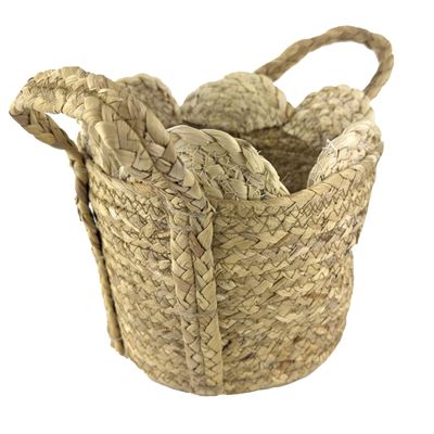 Panier rond tressé