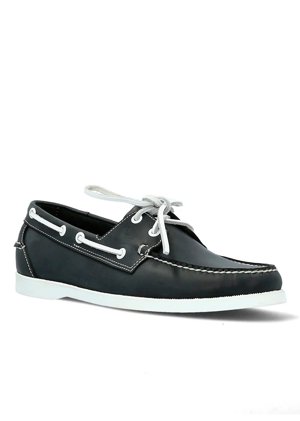BOAT SHOE CUIR PULL UP NAVY