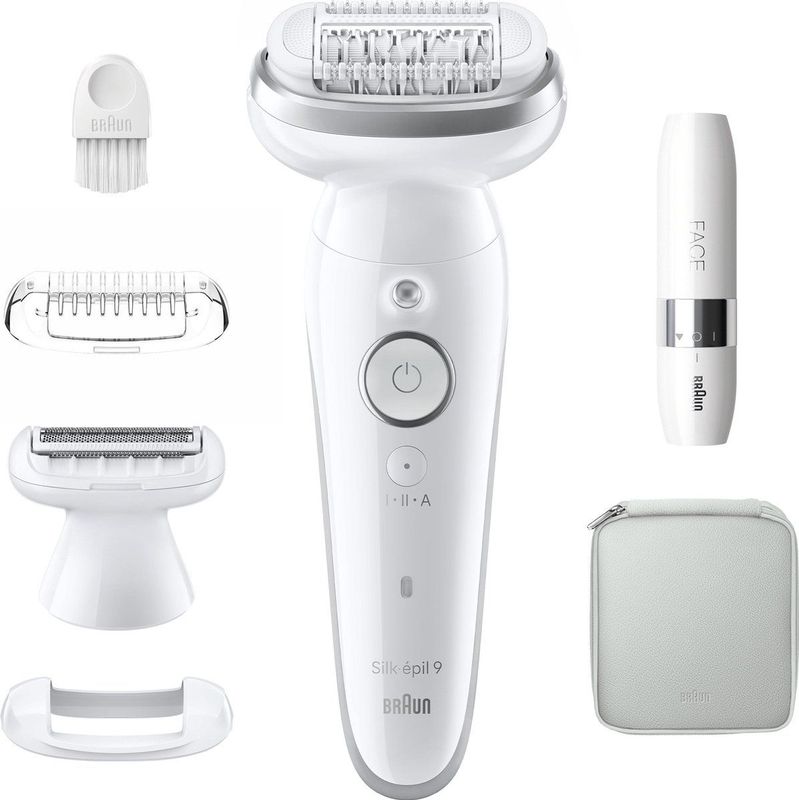 Braun - Silk·épil 9 - Ontharingsapparaat - Wit - Inclusief Scheerkop en Trimmerkam