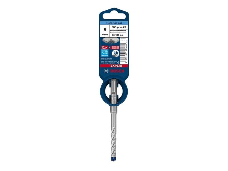 Bosch Professional Hammerbohrer EXPERT SDS plus-7X, 8 x 50 Bohrer für mehr Leistung, Zuverlässigkeit und Langlebigkeit
