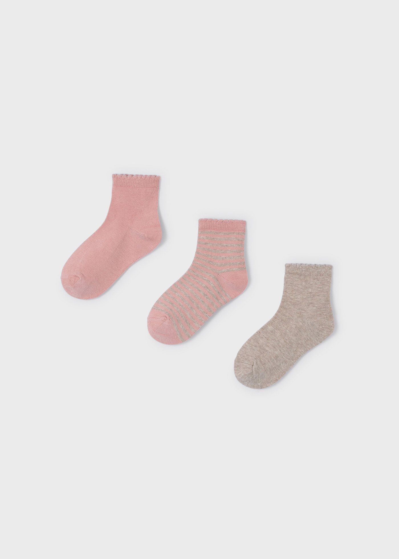 Conjunto de 3 meias de algodão orgânico para meninas