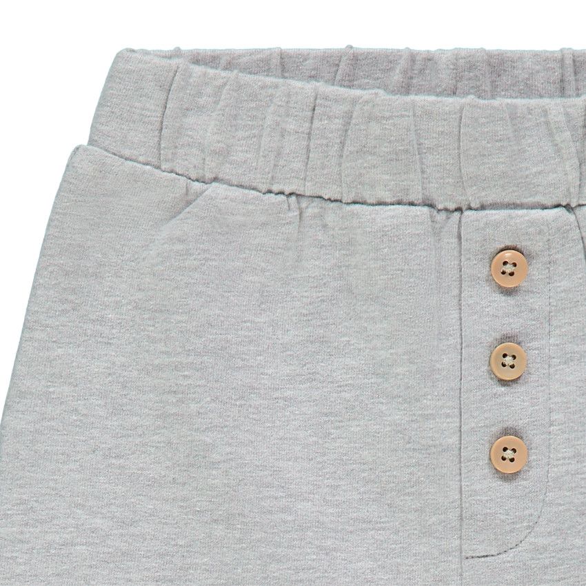 Ensemble pantalon uni et t-shirt manches longue en coton bio - Bleu