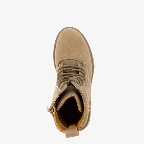 Blue Box meisjes veterboots taupe