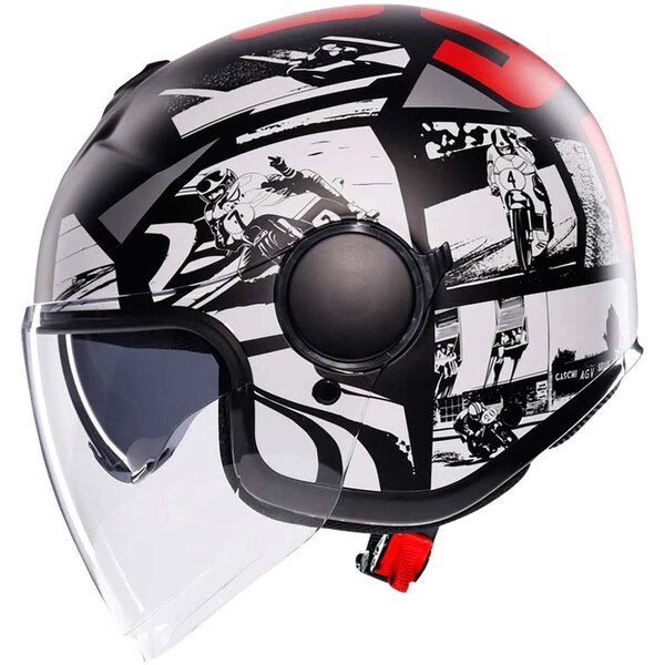 AGV - Casque Eteres History Noir / Blanc / Rouge / Mat