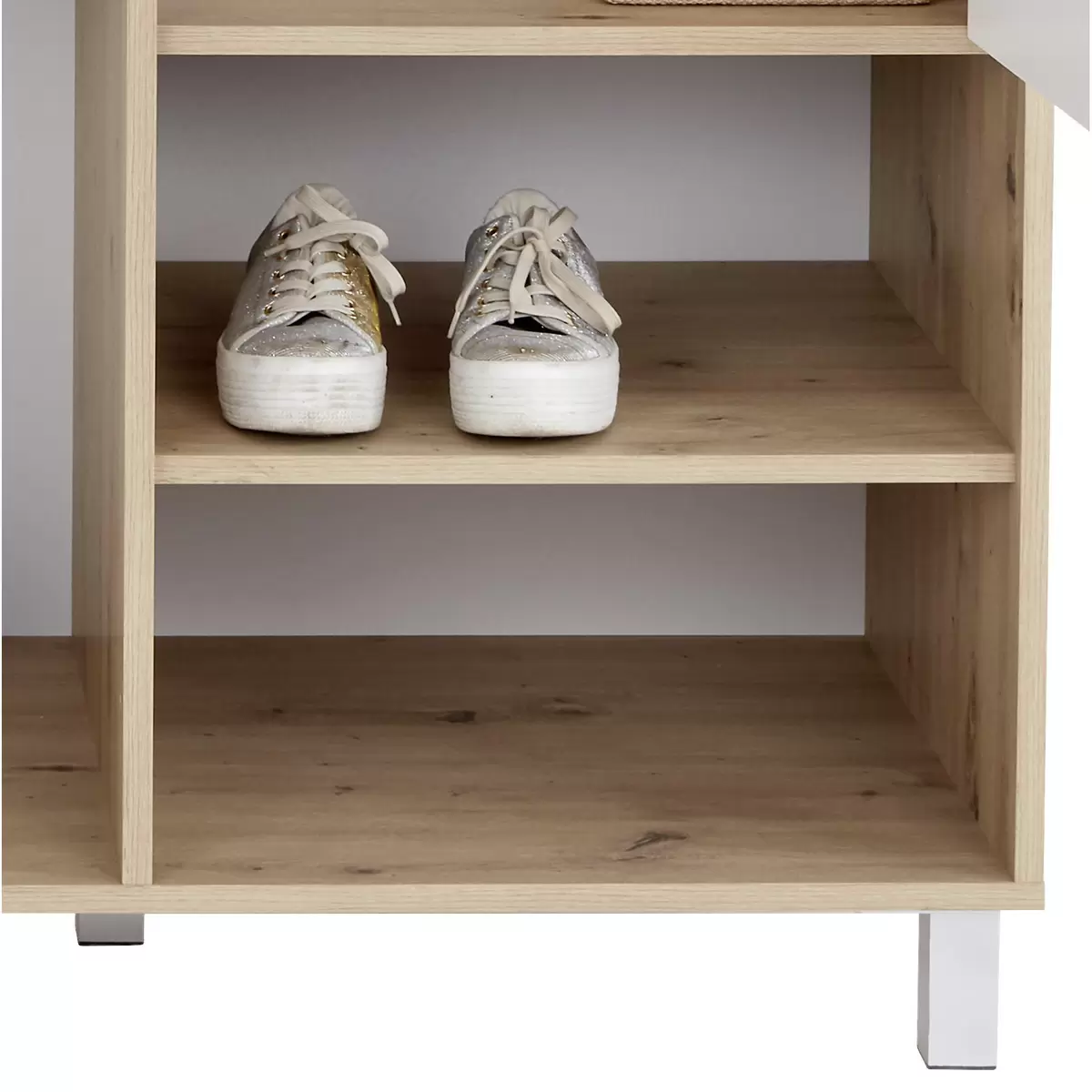 Kleiderschrank Box weiss,Eiche