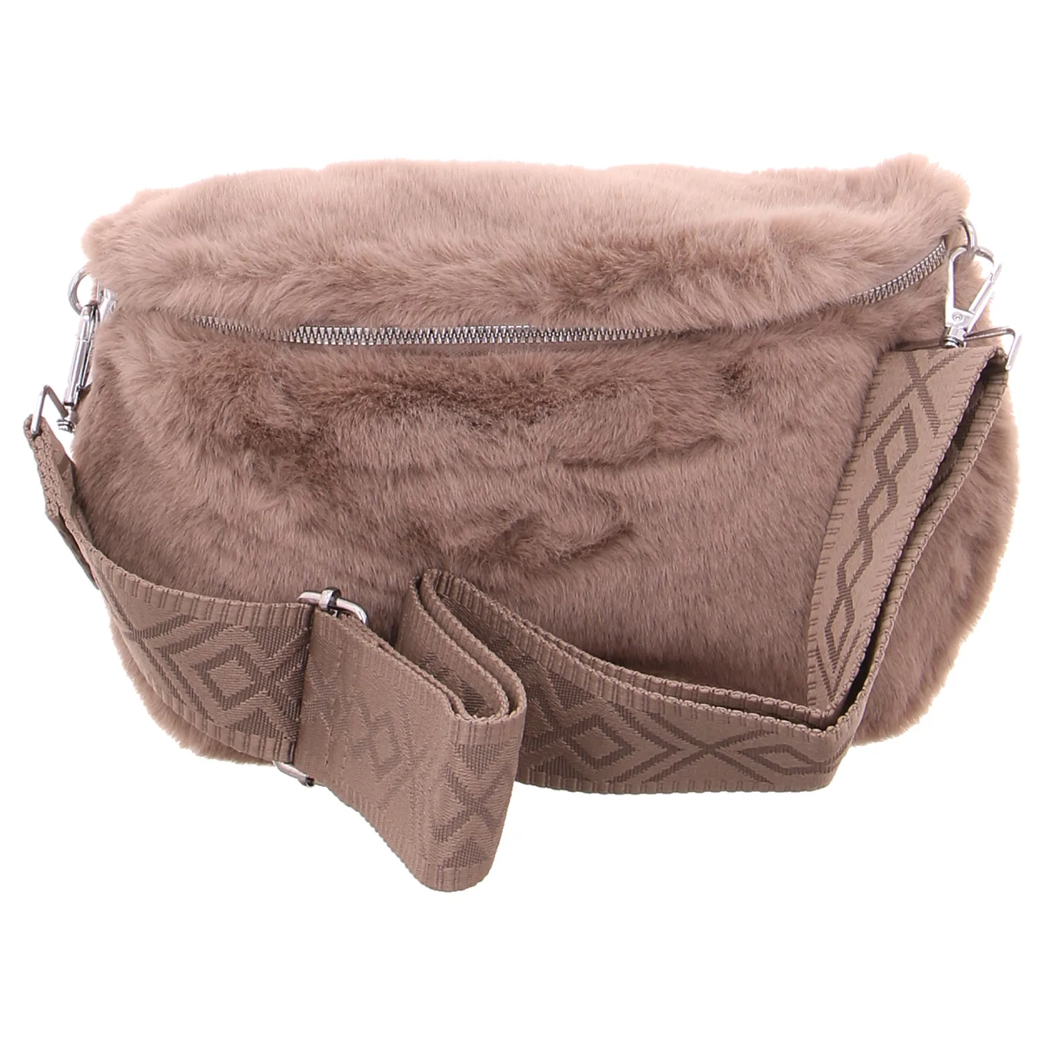 Henkeltasche Taupe Textil