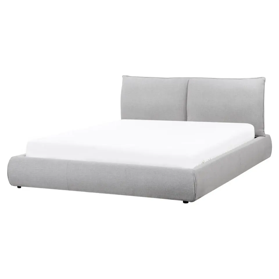 VINAY - Tweepersoonsbed - Grijs - 160 x 200 cm - Polyester